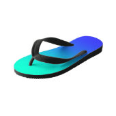 Aqua + Blauw Kinder Teenslippers (Schuin)