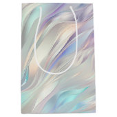 Aqua Blauw Paarse Parelwitte Bruiloft Medium Cadeauzakje (Voorkant)