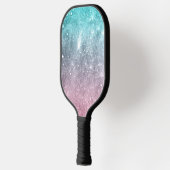 Aqua blauw Roze ombre zee sterrenstelsel abstract Pickleball Paddle (Links)