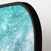 Aqua blauw Roze ombre zee sterrenstelsel abstract Pickleball Paddle (Links Detail)