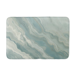 Aqua Blauw Teal Salie Groen Crème Kust Abstract Badmat