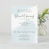 AQUA BLAUW  WATERVERFSTRUCTUUR OPENINGSCEREMONIE KAART (Staand voorkant)