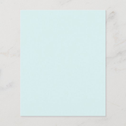 Aqua Blauw Wit Ginkgo Blad Flyer (Achterkant)