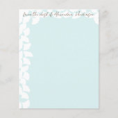 Aqua Blauw Wit Ginkgo Blad Flyer (Voorkant)