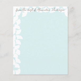 Aqua Blauw Witte Ginkgo Blad Flyer