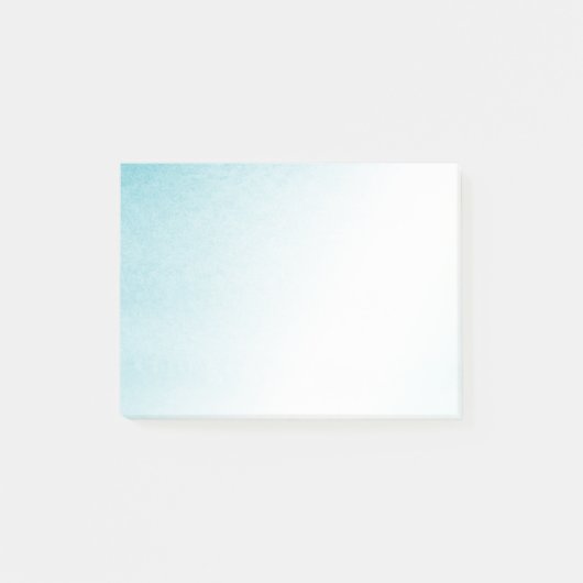 Aqua Blauw Witte Ombre Post-it® Notes (Voorkant)