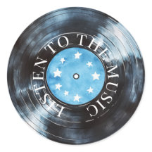 Aqua Blauw Zwart Record Muziek