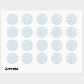 Aqua-blauwe en-dollar klassieke ronde sticker (Vel)