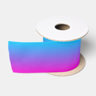 Aqua Blauwe en Neon Roze Ombre Lint