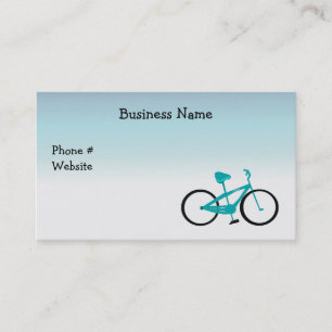 Aqua Blauwe Fiets Visitekaartje