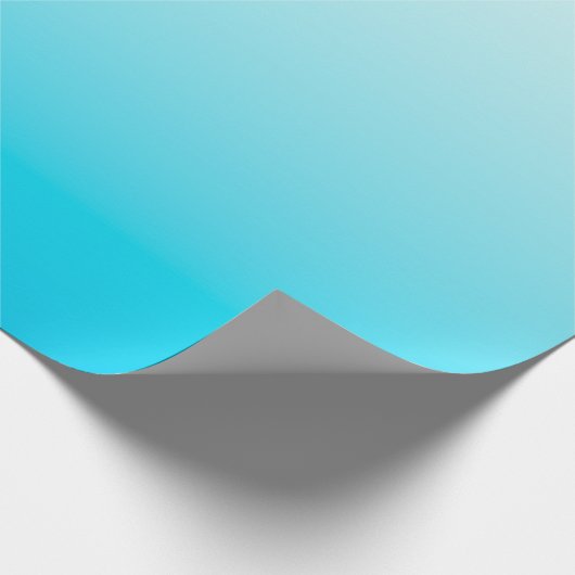 Aqua blauwe ombre achtergrond cadeaupapier (Hoek)