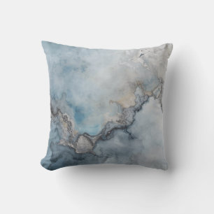 Aqua Blauwe Tealgrijze Beige Abstracte Huisdecorat Kussen