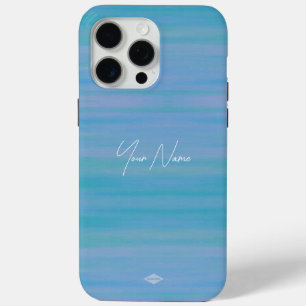 Aqua Blauwe Waterverf Look Mobiele Telefoon Hoes