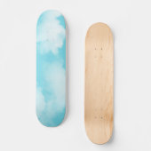 Aqua blauwe wolken skateboard (Voorkant)