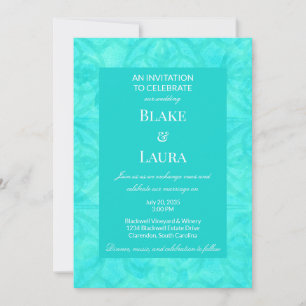 Aqua Blauwe Zomer Heldere Batik Op Maat Kaart