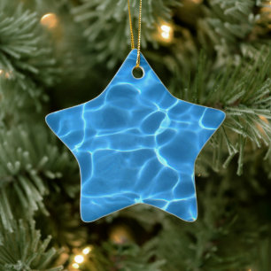 Aqua Blauwe Zwembad Keramisch Ornament