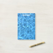 Aqua Blauwe Zwembad Post-it® Notes (Op bureau)