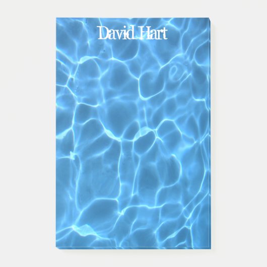 Aqua Blauwe Zwembad Post-it® Notes (Voorkant)