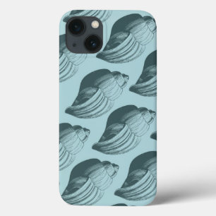 Aqua Blauwgroen Blue Sea Shells iPhone 13 Hoesje
