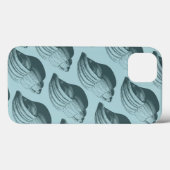 Aqua Blauwgroen Blue Sea Shells Case-Mate iPhone Case (Achterkant (horizontaal))