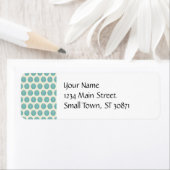  Aqua Blauwgroen Blue Shell Beach Pattern-cadeautj Etiket (Insitu)