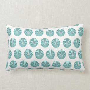 Aqua Blauwgroen Blue Shell Beach Pattern-cadeautj Kussen