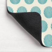  Aqua Blauwgroen Blue Shell Beach Pattern-cadeautj Muismat (Hoek)