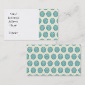 Aqua Blauwgroen Blue Shell Beach Pattern-cadeautj Visitekaartje (Voorkant / Achterkant)