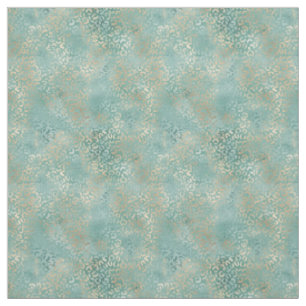 Aqua Blauwgroen Gold Glam Leopard Print Stof
