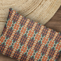 Aqua Blauwgroen Groen Oranje Taupe Beige Tribal Pa