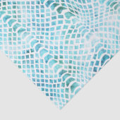 Aqua Blauwgroen Snake Print Tissuepapier (Detail)