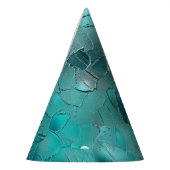 Aqua Blauwgroen Turquoise Glam Feesthoedjes (Links)