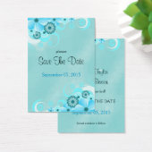 Aqua Bleu Bleu Mariage Mini Enregistrer Les Dates (Bureau)