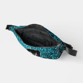 Aqua bleu faux parties scintillant scintille Monog (Ouvrir)