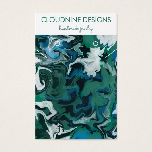 Aqua Bleu Flèches vertes Elevant Collier Bijoux (Devant)