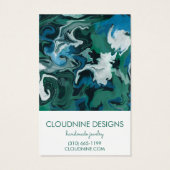 Aqua Bleu Flèches vertes Elevant Collier Bijoux (Dos)