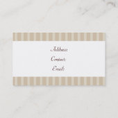 aqua bleu Mariage Cakemakers carte de visite (Dos)