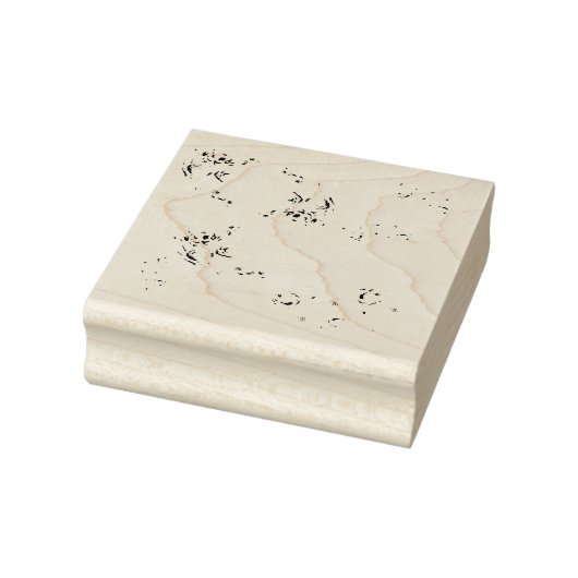 Aqua bloem 	rubberstempel (Stempel)