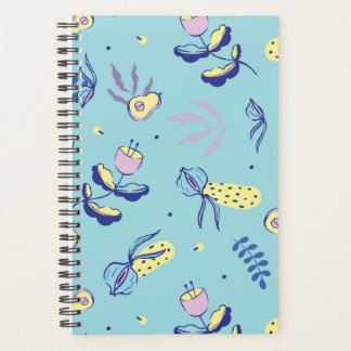 Aqua Bloemmotief Planner