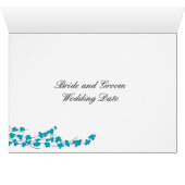 Aqua Blossom en Heart Table Seating Number (Binnen Horizontaal (Onder))