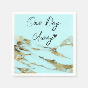 Aqua Blue Abstract Eén dag voor het repetitief din Servet