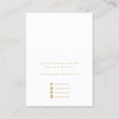 Aqua Blue Abstract Waterverf Ketting Visitekaartje (Achterkant)