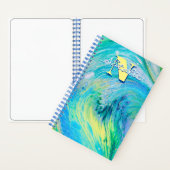 Aqua Blue Acrylflow Art Spiral Notitieboek (Binnen)