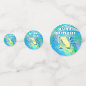 Aqua Blue Acrylic Flow Art Confetti (Voorkanten)