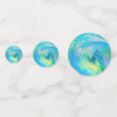 Aqua Blue Acrylic Flow Art Confetti (Achterkanten)