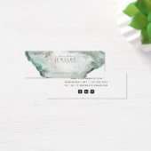 Aqua Blue Agaat Marmeren Stud Oorbel Display Kaart (Bureau)