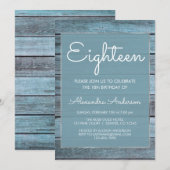 Aqua Blue Beach House 18e verjaardag Kaart (Voorkant / Achterkant)