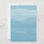 Aqua Blue Beach Wedding Invitation avec Gold Heart (Dos)