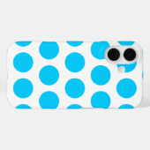 Aqua Blue Big Stippen Case-Mate iPhone Case (Achterkant (horizontaal))