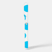 Aqua Blue Big Stippen Case-Mate iPhone Case (Achterkant / Links)